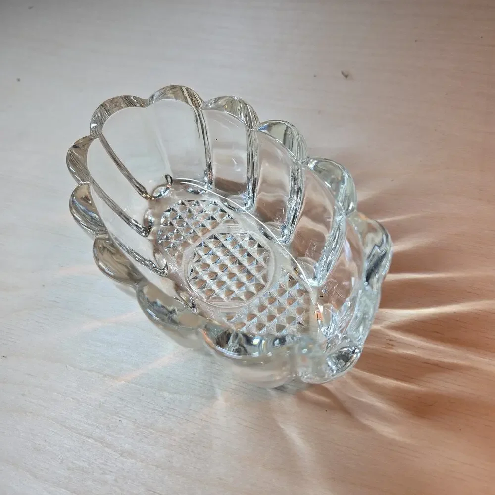 Princess House Crystal Utensil Spoon & Fork Rest Holder Vintage